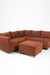 Vero Sectional Sofa - W: 84 ’ D: 109’’ H: 33’’ SH: 17’’ / Brown / Acacia Wood & Upholstered Fabric - Indoor Furniture