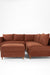 Vero Sectional Sofa - W: 84 ’ D: 109’’ H: 33’’ SH: 17’’ / Brown / Acacia Wood & Upholstered Fabric - Indoor Furniture