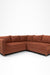 Vero Sectional Sofa - W: 84 ’ D: 109’’ H: 33’’ SH: 17’’ / Brown / Acacia Wood & Upholstered Fabric - Indoor Furniture