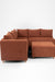 Vero Sectional Sofa - W: 84 ’ D: 109’’ H: 33’’ SH: 17’’ / Brown / Acacia Wood & Upholstered Fabric - Indoor Furniture