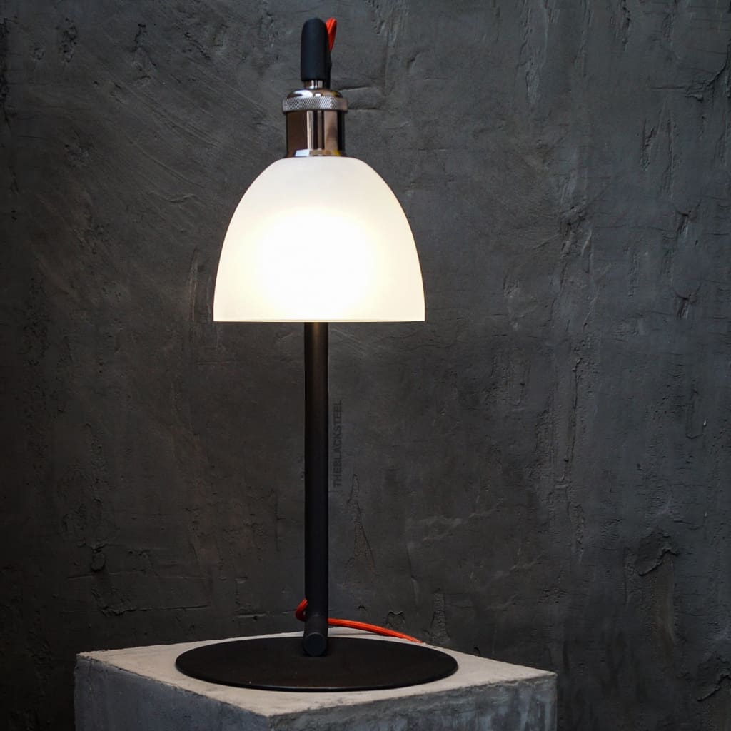 Vertigo Black Frosted Glass Bedside Lamp