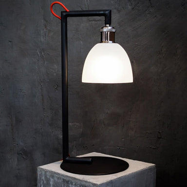 Vertigo Black Frosted Glass Bedside Lamp