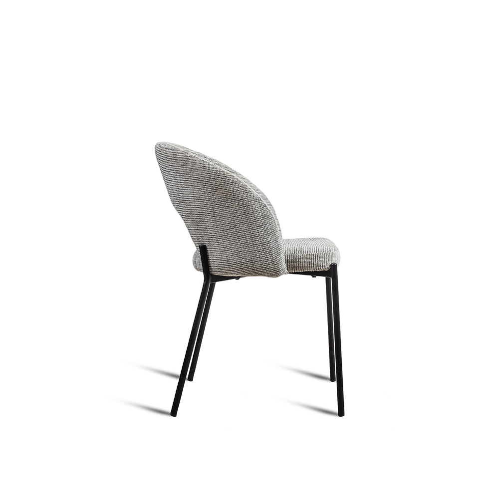 Vika Dining Chair - Mild Steel and Upholstery / CM: - L:- 50 x W:- 58 x H:- 82 - Indoor Furniture