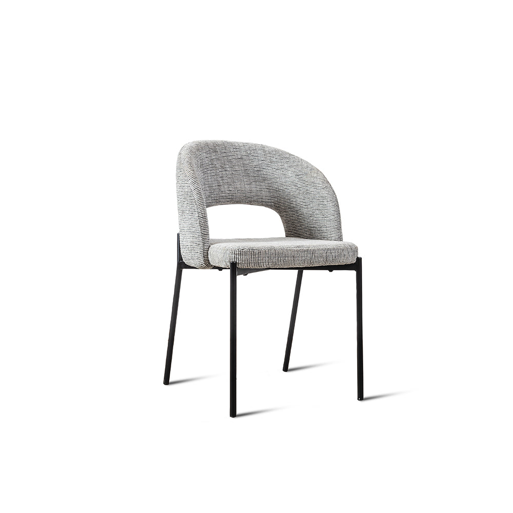 Vika Dining Chair - Mild Steel and Upholstery / CM: - L:- 50 x W:- 58 x H:- 82 - Indoor Furniture