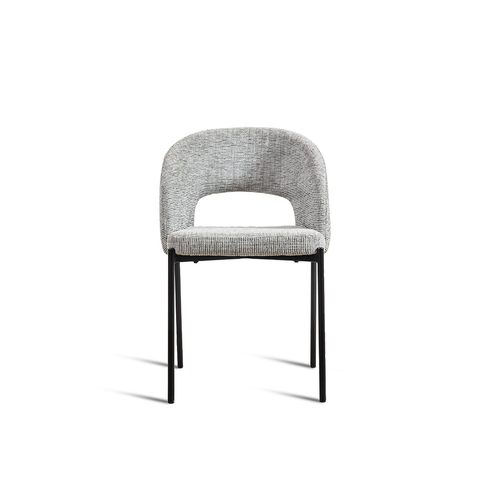 Vika Dining Chair - Mild Steel and Upholstery / CM: - L:- 50 x W:- 58 x H:- 82 - Indoor Furniture
