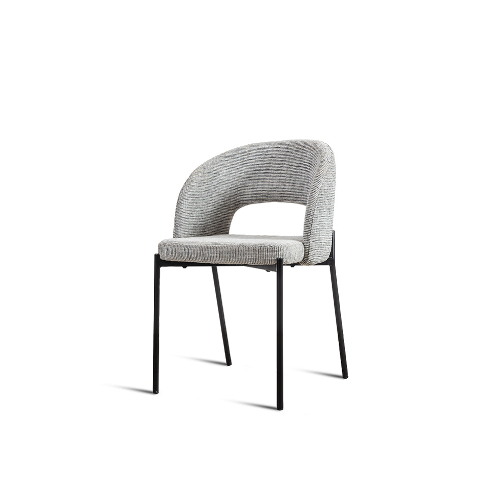 Vika Dining Chair - Mild Steel and Upholstery / CM: - L:- 50 x W:- 58 x H:- 82 - Indoor Furniture