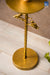 Vintage Bird Nest Drink Table - Golden / 23 x W:23 x H:59 In Cms / Metal - Indoor Furniture