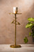 Vintage Bird Nest Drink Table - Golden / 23 x W:23 x H:59 In Cms / Metal - Indoor Furniture
