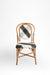 W Popsicle Cane Chair - W: 17’’ D: 18’’ TH: 38’’ SH: 19’’ / Black and White / Cane Frame and PVC Weaving - Outdoor