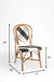 W Popsicle Cane Chair - W: 17’’ D: 18’’ TH: 38’’ SH: 19’’ / Black and White / Cane Frame and PVC Weaving - Outdoor
