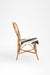 W Popsicle Cane Chair - W: 17’’ D: 18’’ TH: 38’’ SH: 19’’ / Black and White / Cane Frame and PVC Weaving - Outdoor