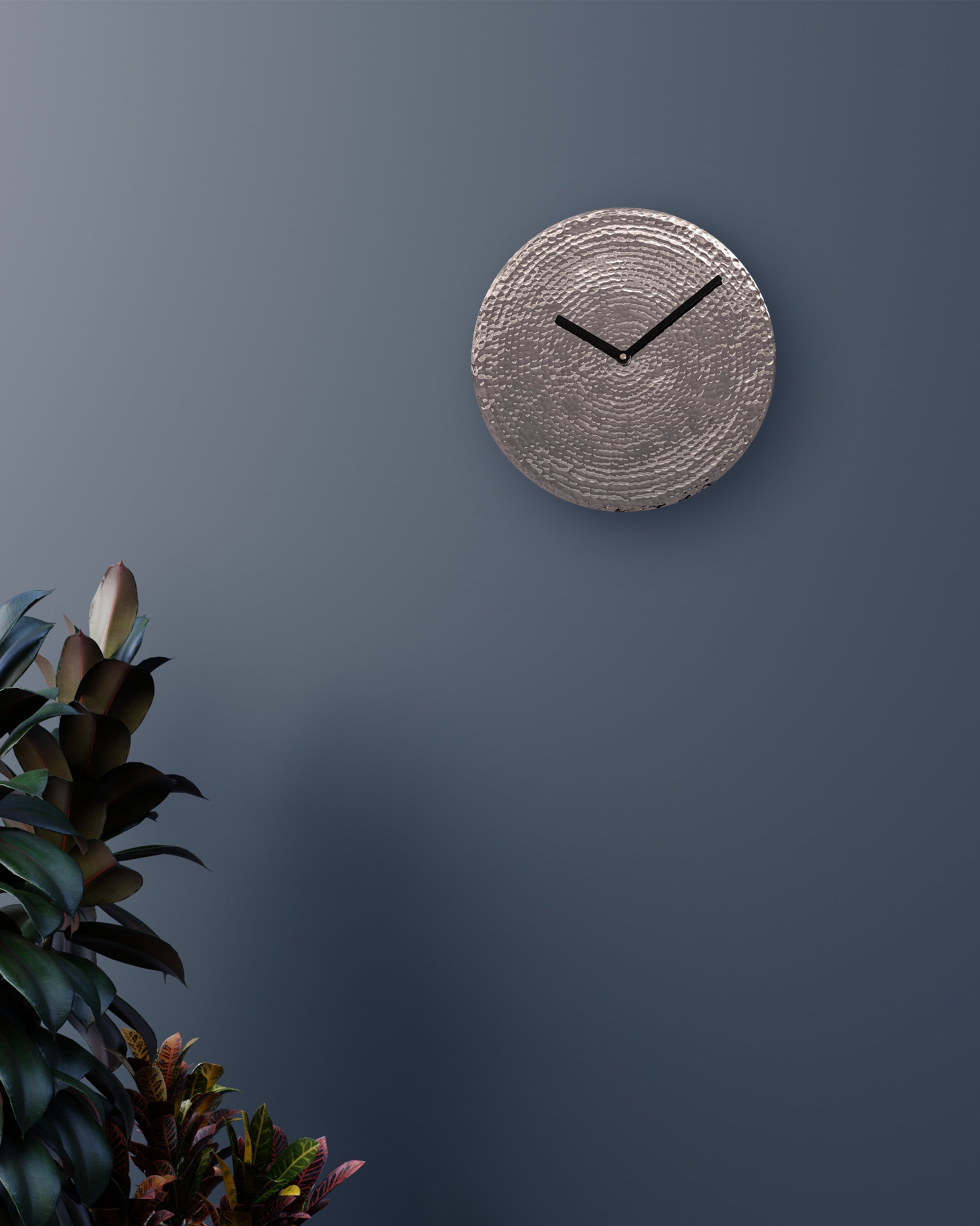 Wall O Clock - Chrome - White / Brass / Dia: 9.5’’ * Thickness: 1’’ in Inches - Decor