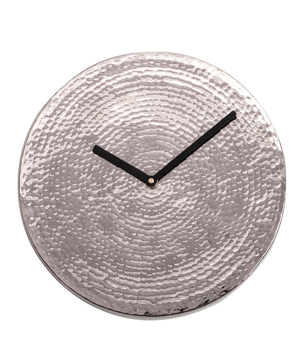 Wall O Clock - Chrome - White / Brass / Dia: 9.5’’ * Thickness: 1’’ in Inches - Decor