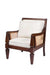 Wallace Cane Armchair - Teak / Teakwood, cane, fabric / L: 28’’ W: 28’’ H: 35’’; Seat Height: 18’’ - Furniture