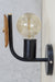 wooden wall lights bulb bar cafe