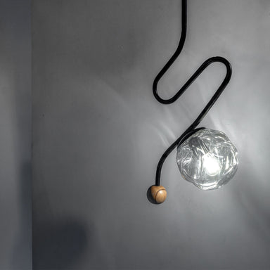 Wave Black Hanging Light