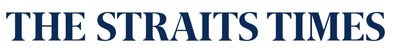 The straits times logo in bold, dark blue serif lettering.