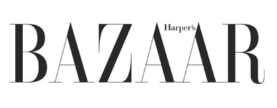 Harper’s bazaar logo in bold black serif font.