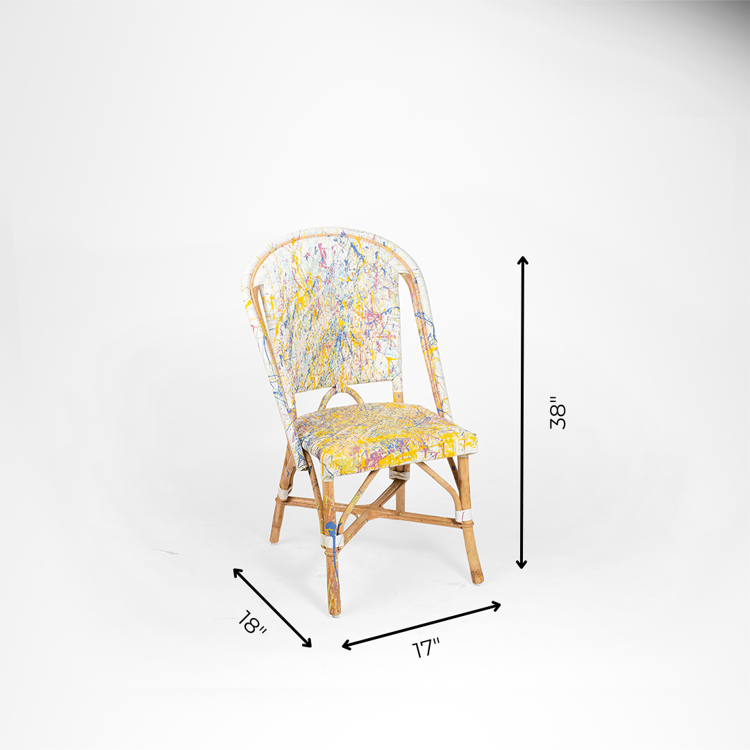 Whimsicle Popsicle - W: 17’’ D: 18’’ H: 38’’ SH: 19’’ / Multi / Cane Frame and PVC Weaving - Outdoor Furniture