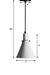 White Christmas Cone Lamp - White / Diameter - 7 inches, Ceiling Lamp, Shade Height - 9 inches / Iron - Lighting