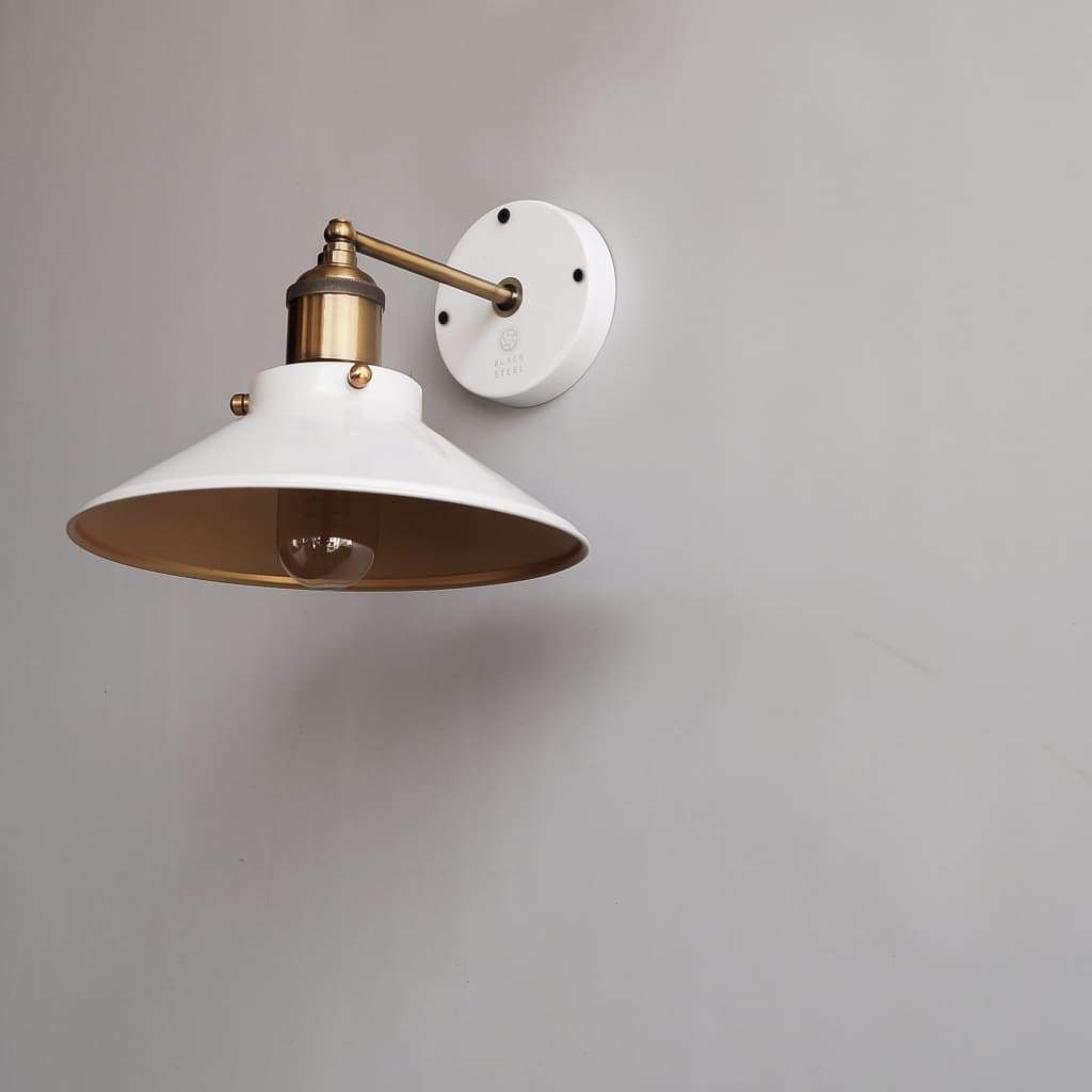 White Scandinavian Cone Wall lamp