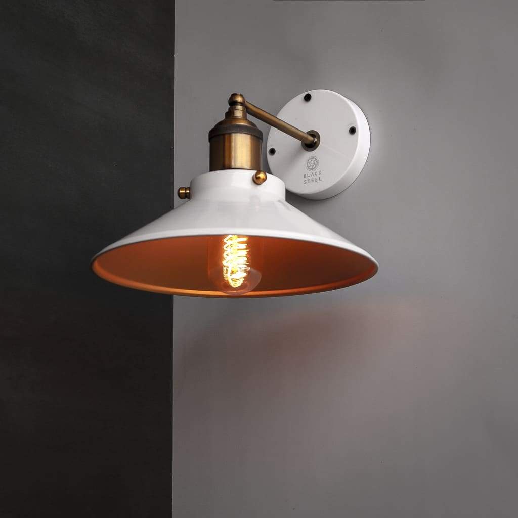 White Scandinavian Cone Wall lamp