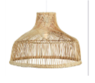 Wicker Pendant Rattan Lampshade - Natural / Rattan and Metal - Lighting