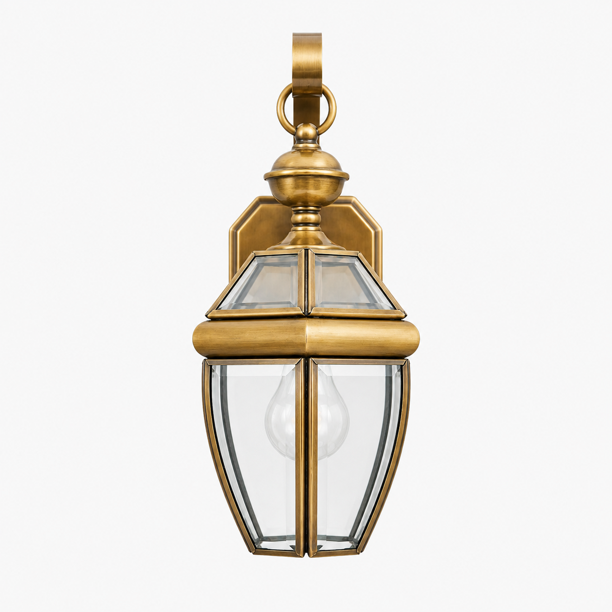 Windsor Brass Wall Lantern - Gold / Brass / 14 inch - Lighting