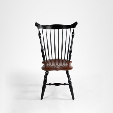 Windsor Chair 9 - W: 19’’ D: 19’’ H: 38.5’’ / Black and Brown / American Hard Wood - Indoor Furniture
