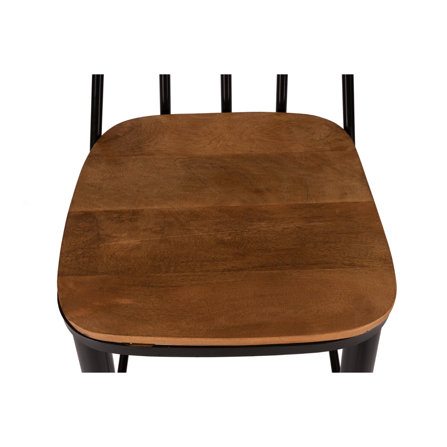 Windsor Metal Bar Chair - Natural / Wood and MS / L:44 x D:45 x H:103 x Seating Height: 71 In cms - Indoor Furniture