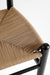 Wishbone Chair - W: 19’’ D: 16’’ H: 30.5’’ SH: 17.5’’ / MS and Rope Weaving / Black - Outdoor Furniture