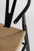 Wishbone Chair - W: 19’’ D: 16’’ H: 30.5’’ SH: 17.5’’ / MS and Rope Weaving / Black - Outdoor Furniture