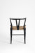 Wishbone Chair - W: 19’’ D: 16’’ H: 30.5’’ SH: 17.5’’ / MS and Rope Weaving / Black - Outdoor Furniture