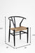Wishbone Chair - W: 19’’ D: 16’’ H: 30.5’’ SH: 17.5’’ / MS and Rope Weaving / Black - Outdoor Furniture