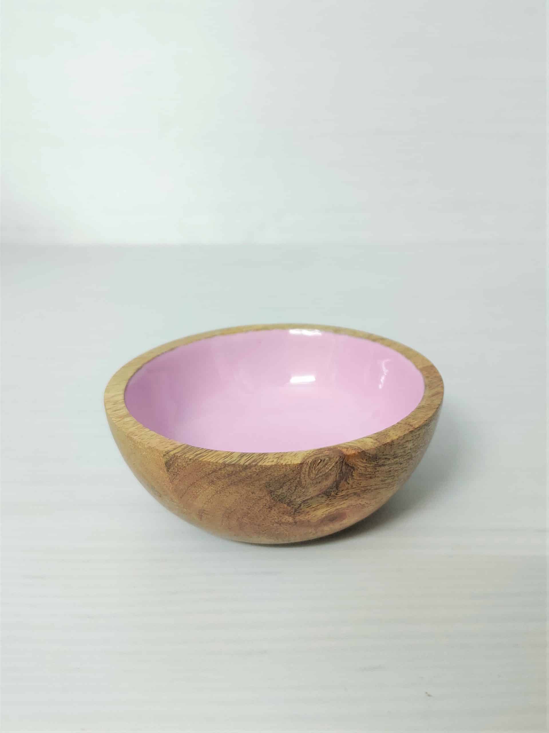 Multicolour Wooden Enamel Serving Bowls