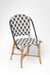 X Popsicle Cane Chair - W: 18’’ D: 19’’ TH: 38’’ SH: 19’’ / Black and White / Cane Frame and PVC Weaving - Outdoor