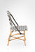 X Popsicle Cane Chair - W: 18’’ D: 19’’ TH: 38’’ SH: 19’’ / Black and White / Cane Frame and PVC Weaving - Outdoor
