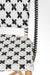 X Popsicle Cane Chair - W: 18’’ D: 19’’ TH: 38’’ SH: 19’’ / Black and White / Cane Frame and PVC Weaving - Outdoor