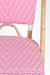 Y Popsicle Cane Chair - W: 17’’ D: 18’’ H: 38’’ SH: 19’’ / Pink and White / Cane Frame and PVC Weaving - Outdoor
