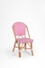 Y Popsicle Cane Chair - W: 17’’ D: 18’’ H: 38’’ SH: 19’’ / Pink and White / Cane Frame and PVC Weaving - Outdoor
