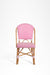 Y Popsicle Cane Chair - W: 17’’ D: 18’’ H: 38’’ SH: 19’’ / Pink and White / Cane Frame and PVC Weaving - Outdoor