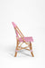 Y Popsicle Cane Chair - W: 17’’ D: 18’’ H: 38’’ SH: 19’’ / Pink and White / Cane Frame and PVC Weaving - Outdoor