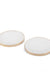 Yang Candles Plates + Aroma Candles _ Gift Box - White and Brass Gold / Stainless Steel, Marble and wax - Decor