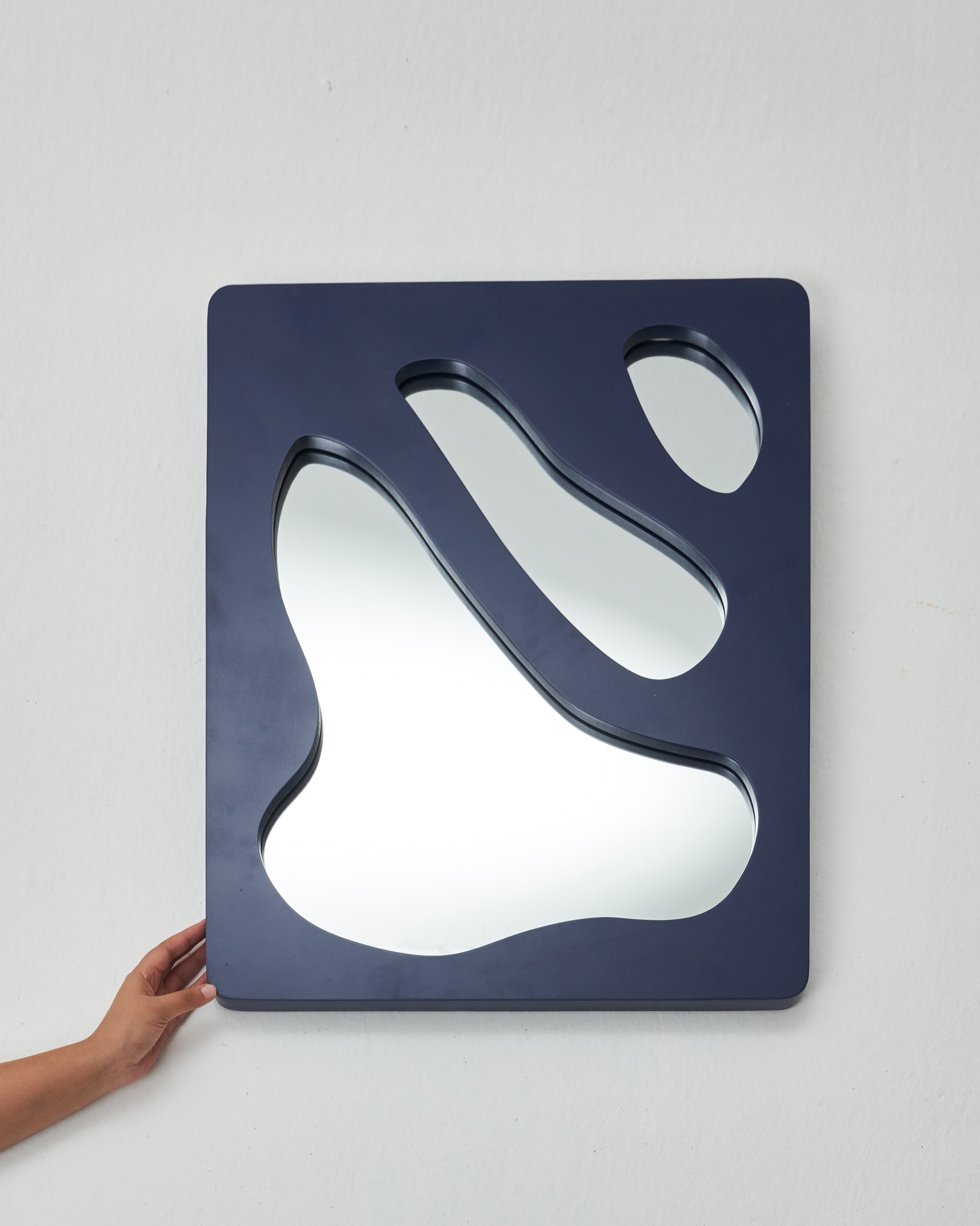 Yumi Mirror - Lavender / MDF / 56L X 66W X 3H In Cms - Décor