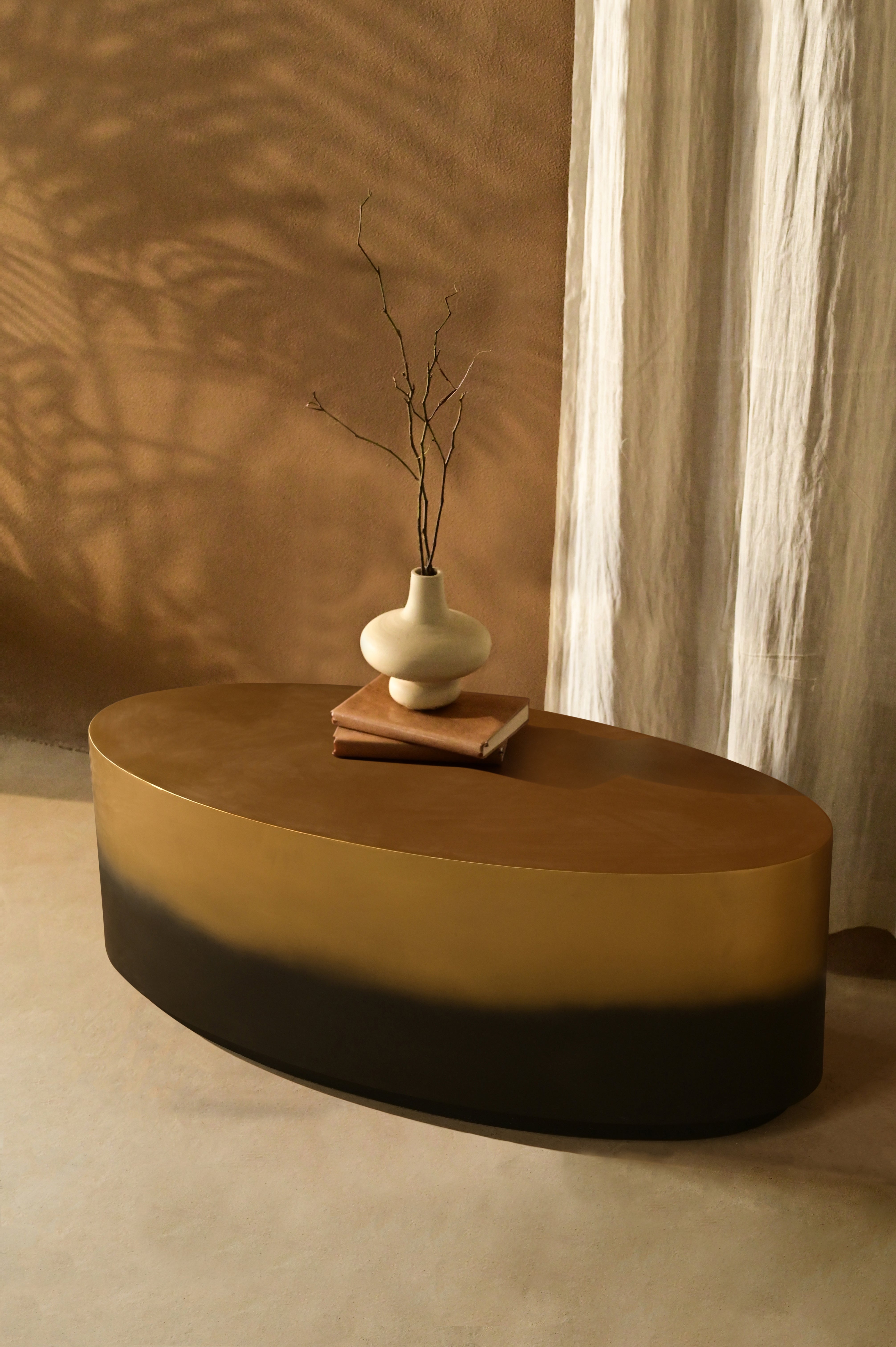 Zeen Coffee Table - L:47 x W:24 x H:16 In inches / Metal - Indoor Furniture