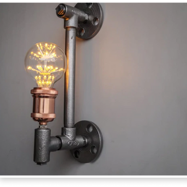 Tpf104 Silver Industrial Pipe Wall Sconce