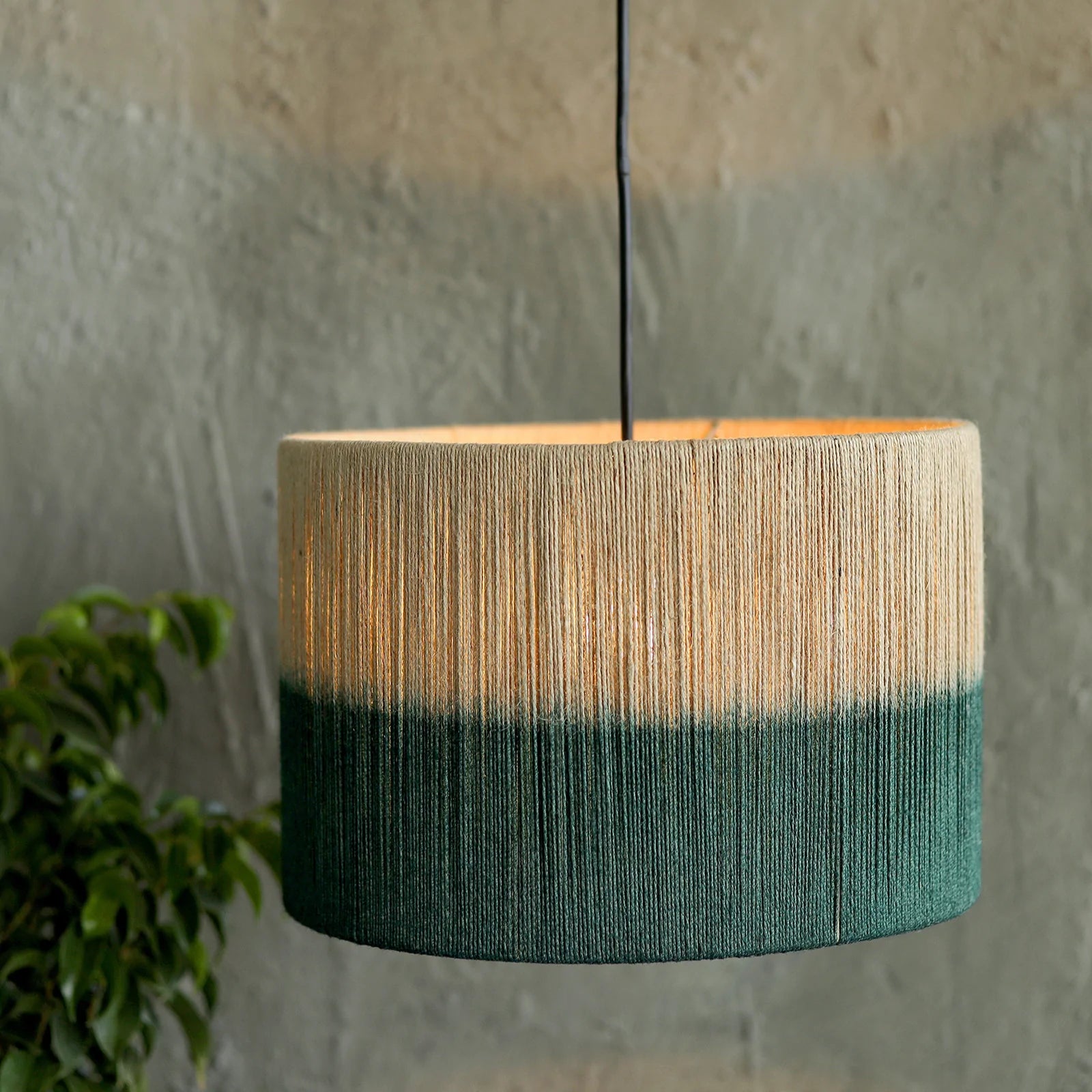 Afreen Green Squat Hanging Lamp