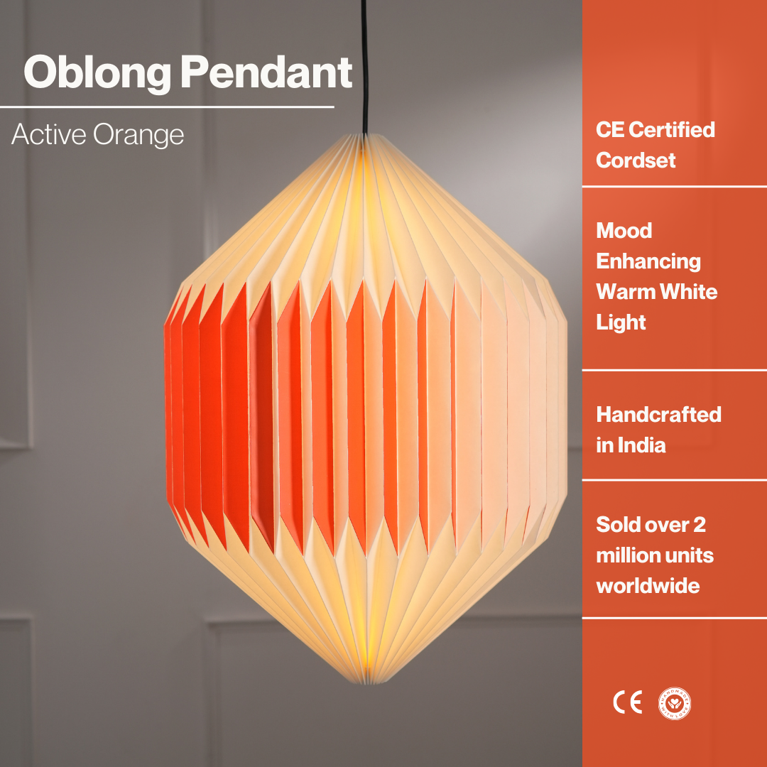 Oblong Active Orange Lamp
