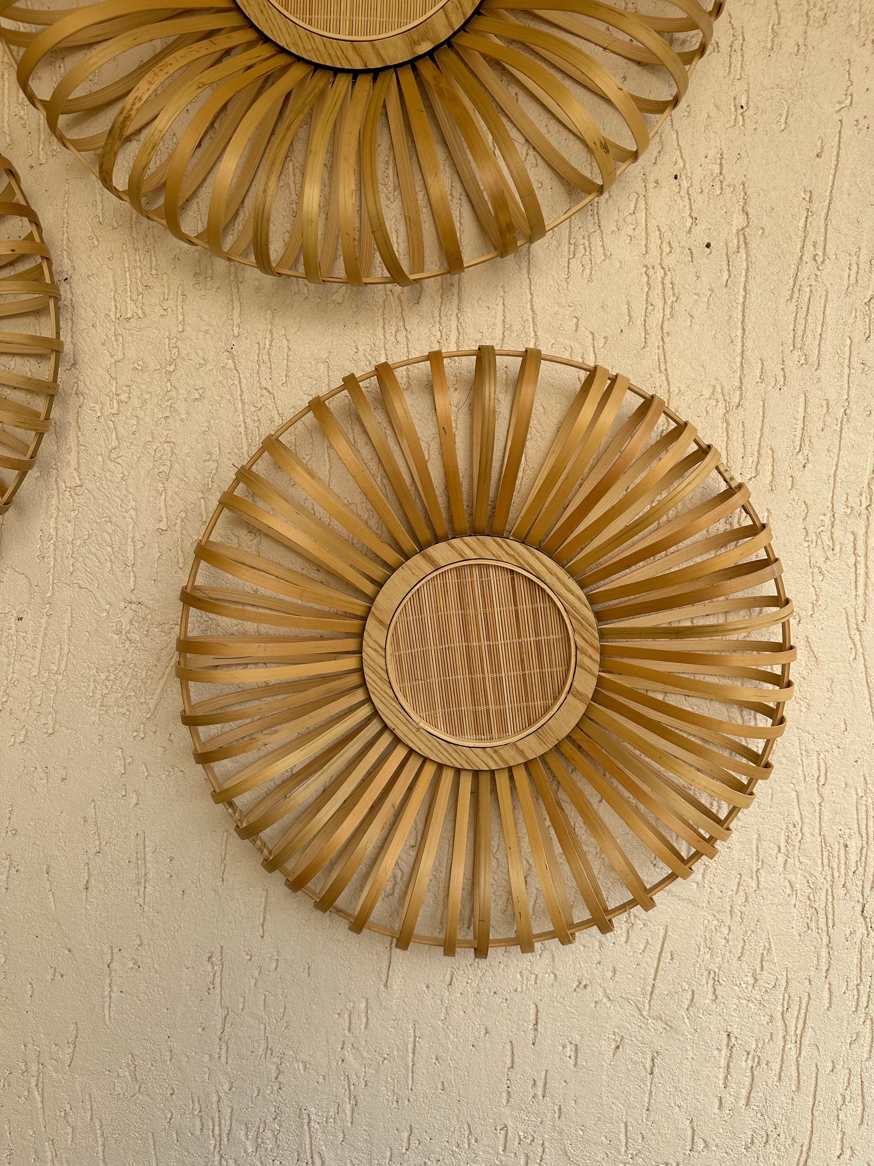 Bamboo Wheel Wall Decor