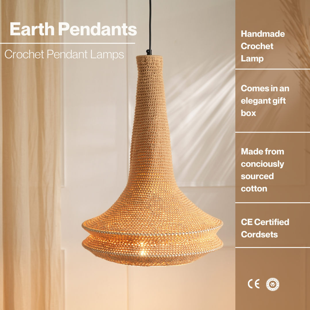 Earth Pendant Natural Lamp